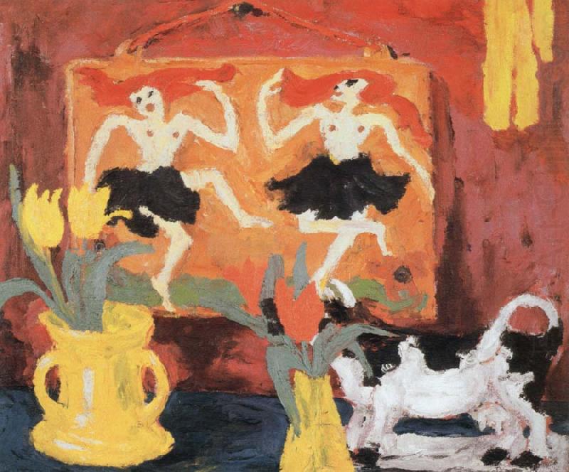 still life with dancers, Emil Nolde